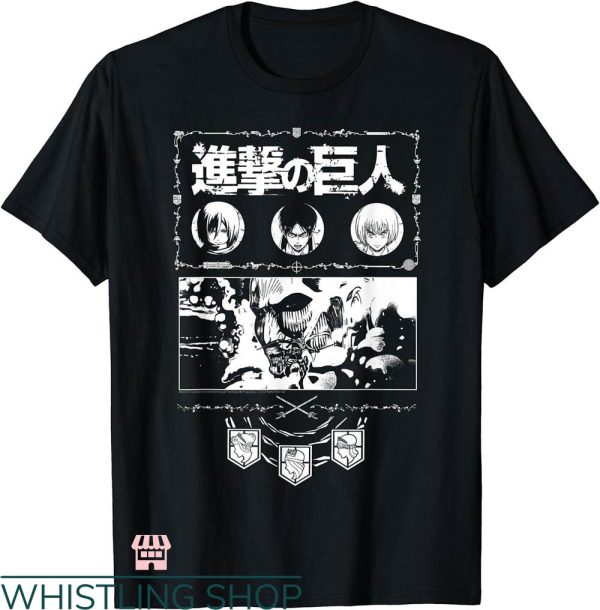 Attack On Titan Map T-shirt Ornate Collage T-shirt