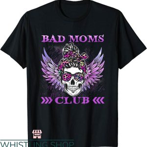 Bad Moms Club T-shirt Bad Moms Club Leopard Skull Mom Shirt