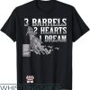 Barrel Racing T-Shirt 3 Barrels 2 Hearts 1 Dream