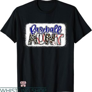 Baseball Aunt T-shirt Baseball Aunt Leopard T-shirt