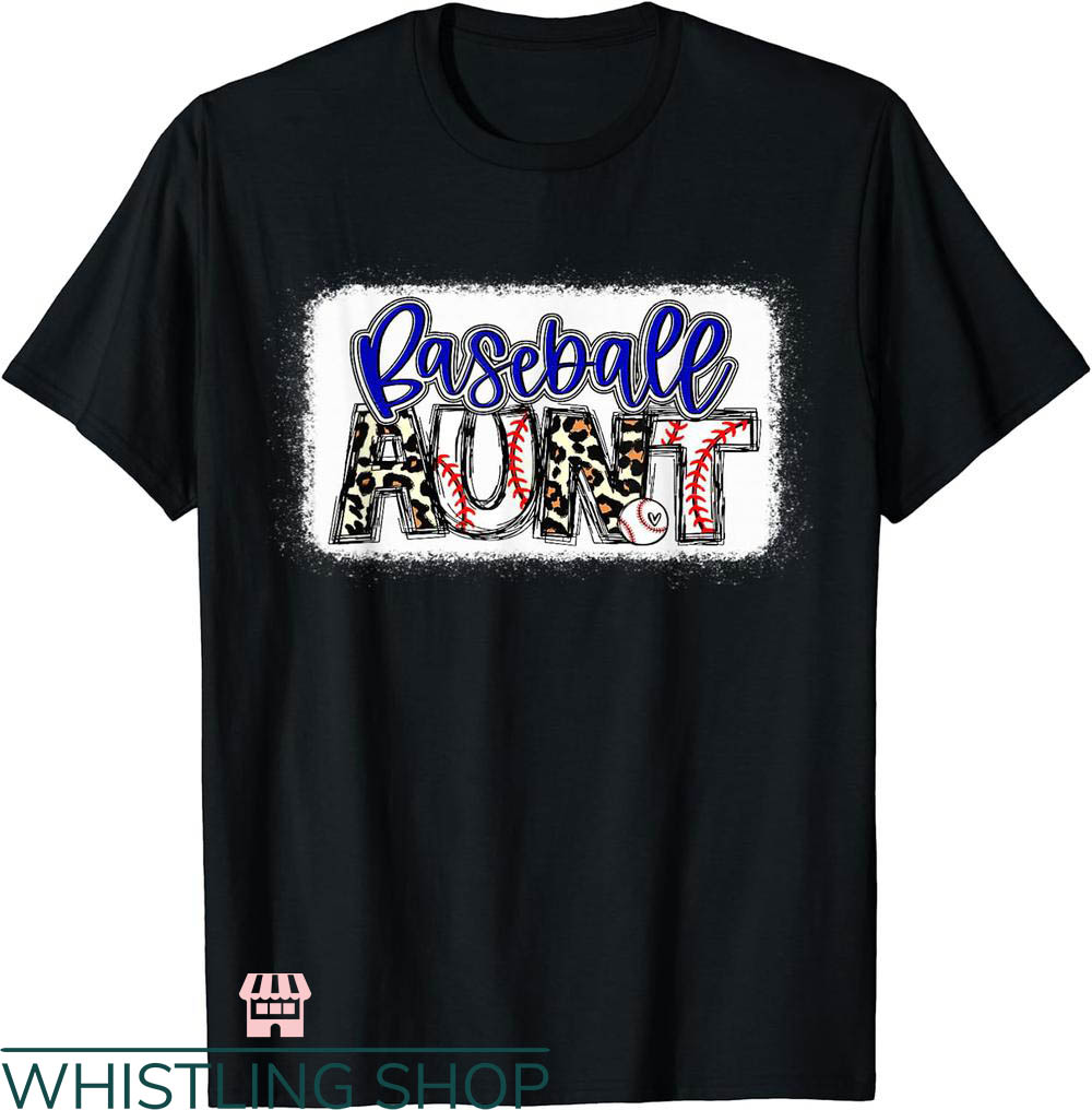 Baseball Aunt T-shirt Baseball Aunt Leopard T-shirt