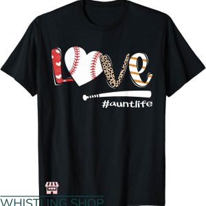 Baseball Aunt T-shirt Love Baseball Aunt T-shirt