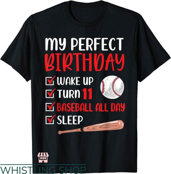 Baseball Birthday T-shirt 11 Year Old Baseball Birthday