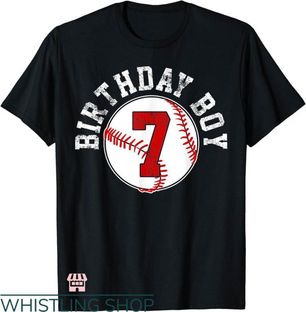 Baseball Birthday T-shirt Birthday Boy Baseball 7th Birthday