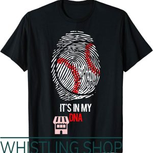 Baseball Maternity T-Shirt Funny Its In My DNA Fingerprint