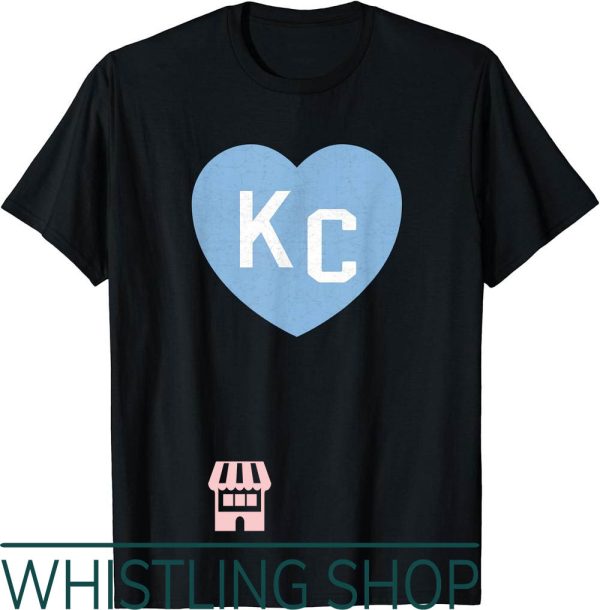 Baseball Maternity T-Shirt KC Heart Love Powder Letter City