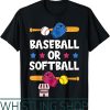 Baseball Maternity T-Shirt Softball Gender Reveal Pregnancy
