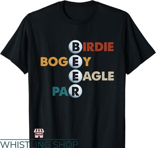Beer Golf T-shirt Vintage Birdie Bogey Eagle Par Beer Golf