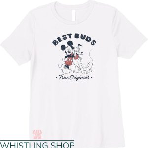 Best Buds T-shirt Best Buds Mickey & Pluto Outlines Original