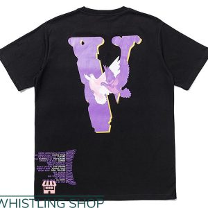 Big V T-shirt Big V Letter Purple