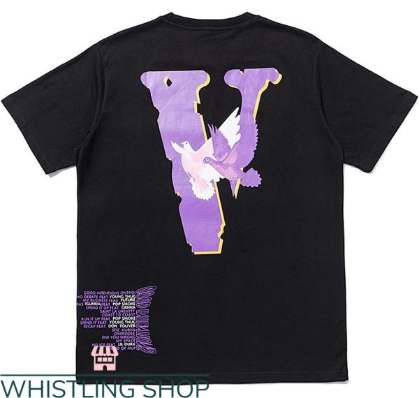 Big V T-shirt Big V Letter Purple