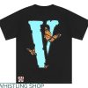 Big V T-shirt Butterfly Big V Letter