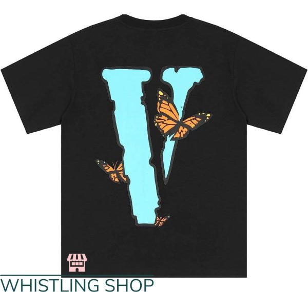 Big V T-shirt Butterfly Big V Letter