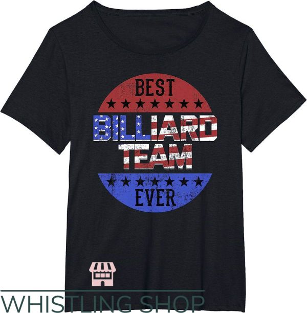 Billiards Team T-Shirt Billiard Team Player USA Flag