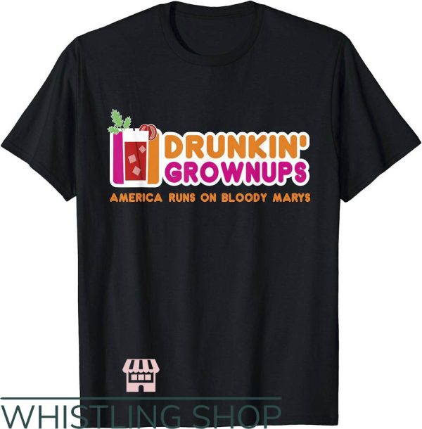 Bloody Mary T-Shirt Drunking Grownups America Runs