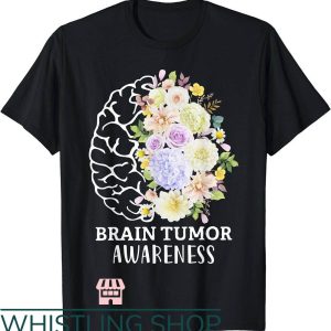 Brain Cancer T-Shirt Brain Tumor Flower