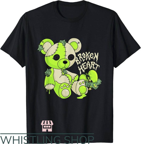 Broken Heart T-Shirt Bear Broken Heart Retro Electric