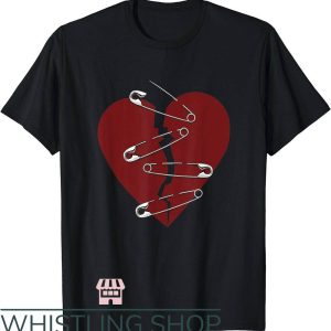 Broken Heart T-Shirt Broken Heart And Safety Pins