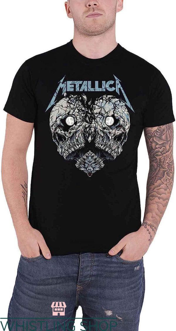 Broken Heart T-Shirt Metallica Broken Heart Skull