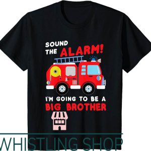 Brother To Be T-Shirt Im Going Big Firetruck Baby Reveal