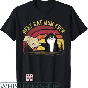 Cat Mom T-Shirt Vintage Best Cat Mom Ever