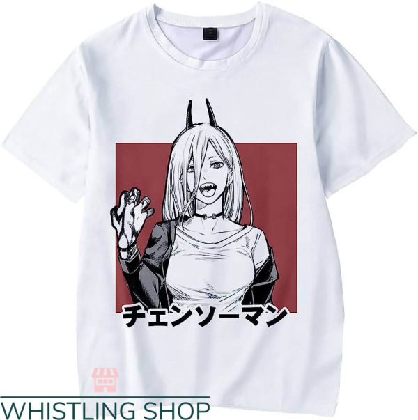 Chainsaw Man Power T-shirt Jilijia Chainsaw Man T-shirt