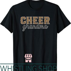 Cheer Grandma T-Shirt Leopard Print Proud Cheerleader