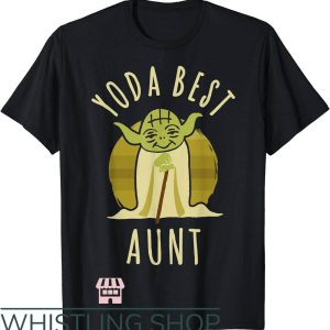 Cool Aunt T-Shirt Star Wars Yoda Best Aunt Cartoon Shirt