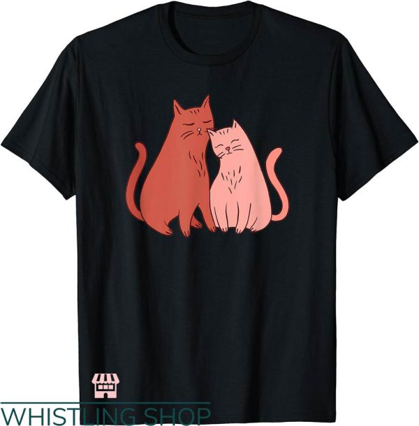 Cute Couple T-shirt Cute Cat Couple Friends Kitten T-shirt