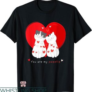 Cute Couple T-shirt Cute Cat Couple Valentine Day T-shirt
