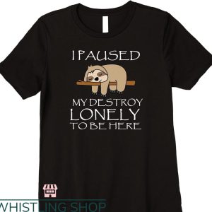 Destroy Lonely T-shirt Sloth Black