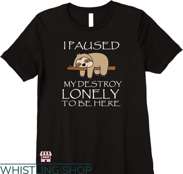 Destroy Lonely T-shirt Sloth Black