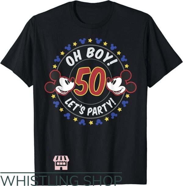 Disney 50th Anniversary T-Shirt Disney Mickey Friends Oh Boy