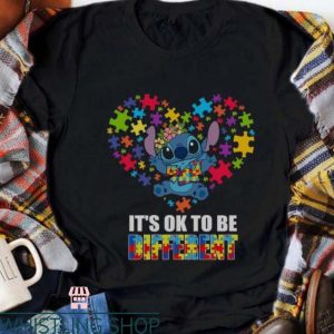 Disney Autism T Shirt It’s Ok To Be Different Stitch