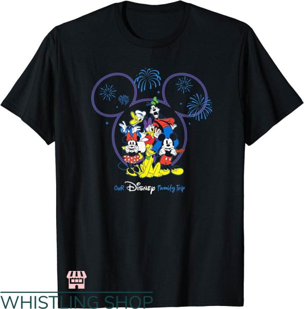 Disney Trip Family T-shirt Fireworks Our Disney Family Trip