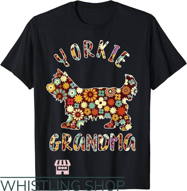 Dog Grandma T-Shirt Yorkie Grandma