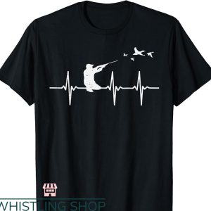 Duck Hunting T-shirt Mens Heartbeat Bird Shooting