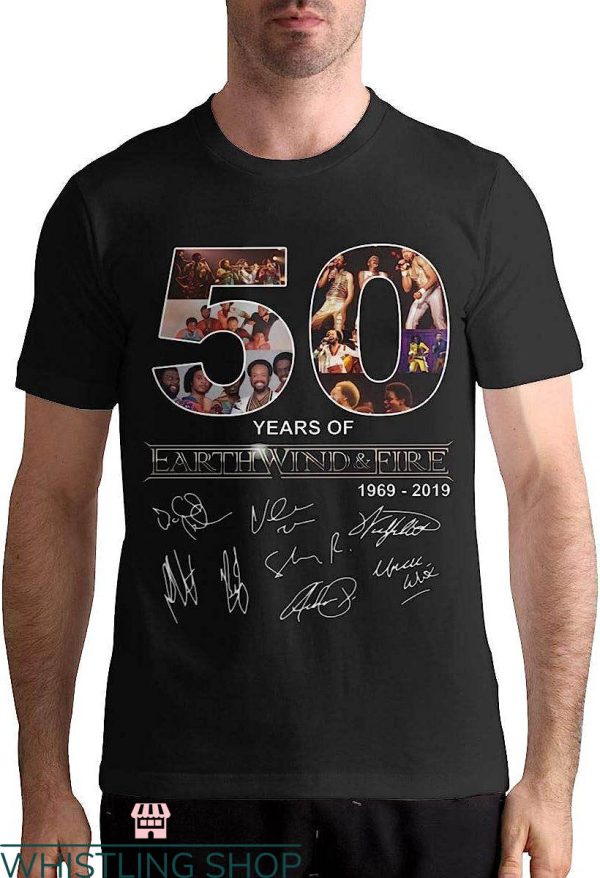 Earth Wind And Fire Tour T-shirt 50 Years Of Earth Wind & Fire