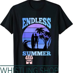 Endless Summer T-Shirt Surfing Vacation Beach Palm Trees Sea