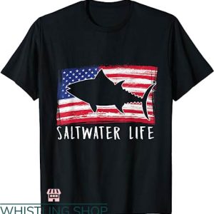 Fishing Tournament T-shirt American Flag Fish Saltwater Life