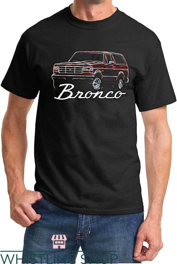 Ford Bronco T-Shirt 1992-96 Ford Bronco Truck Neon