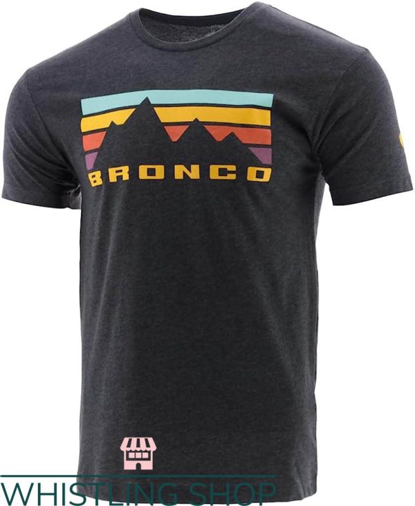 Ford Bronco T-Shirt Ford Bronco Striped Mountain Shirt