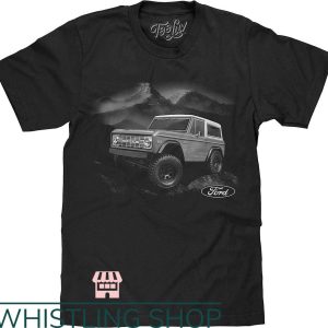 Ford Bronco T-Shirt Retro 1970s Ford Bronco Mountain Graphic