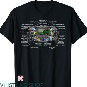 Formula One T-shirt Car Fan Steering Wheel Explained