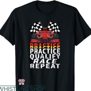 Formula One T-shirt Racing Car Practice Qualify Race Vintage