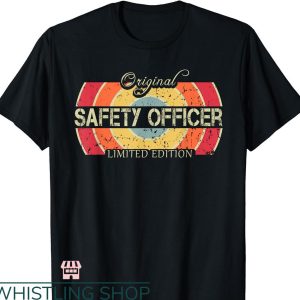 Funny Safety T-shirt Worker Retro Vintage Safety Officer