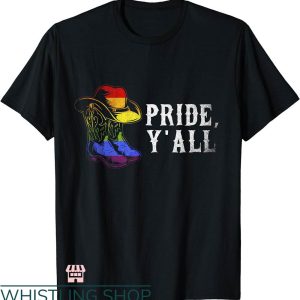 Gay Cowboys T-shirt Cowboy Hat LGBT Rainbow Gay Pride Shirt