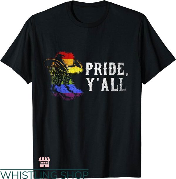 Gay Cowboys T-shirt Cowboy Hat LGBT Rainbow Gay Pride Shirt