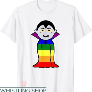 Gay Dracula T-shirt Gay Dracula With Rainbow Colors T-shirt