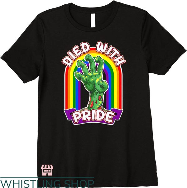 Gay Dracula T-shirt Halloween Costume Died With Pride Shirt